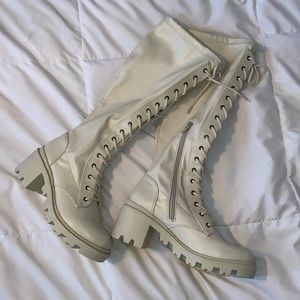 boots chunky platform cream/off white